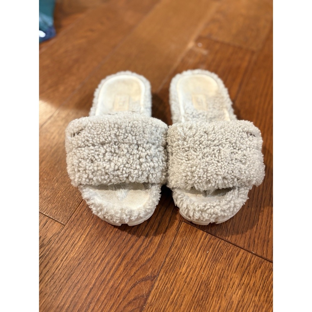 UGG Cozette Slide / Cozetta Curly Slippers Women's Size 5 Gray Grey